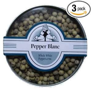 Two Snooty Chefs Pepper Blanc Peppercorns, 2.25 Ounce Container (Pack 