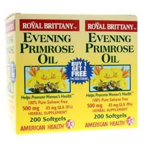 American Health   Royal Brittany Evening Primrose Oil 500mg BOGO 100 