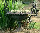 Rococo Victorian garden urn, cast iron, JW Fiske, NY, 3