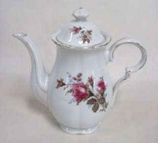 Moss Rose China Four Cup Teapot or Coffee Pot Made in Japan  