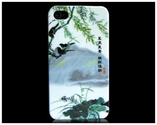 Chinese Style Lotus Hard Back Case Cover For iPhone 4 4S  