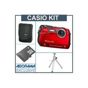  Casio Ex G1 Digital Camera Kit   Red   with 4 GB Micro SD 