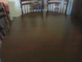 Tell City Rumford pedestal dining room table w/ 6 chairs and two 