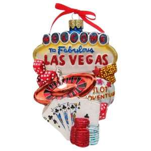  Kurt Adler C4056 Las Vegas Glass Cityscape Ornament, 5 1/2 
