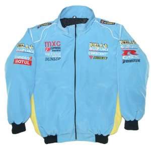  Suzuki Rizla Racing Jacket Light Blue and Yellow Sports 