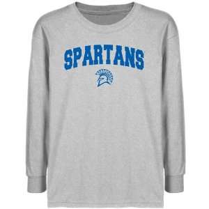  NCAA San Jose State Spartans Youth Ash Logo Arch T shirt 