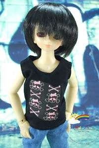 MSD Dollfie Doll Outfit Black Sleeveless Skull Girl  