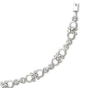  Sterling Silver 7 Inch Small Horse Link Bracelet West 