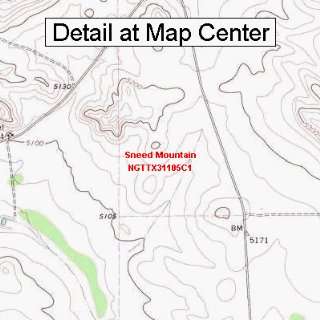  USGS Topographic Quadrangle Map   Sneed Mountain, Texas 