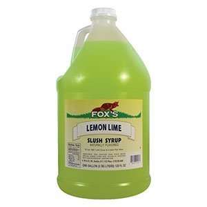 Foxs Lemon Lime Slushy and Granita Syrup 4   1 Gallon Containers / CS