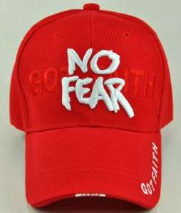 NO FEAR GOT FAITH JESUS CHRISTIAN BALL CAP HAT RED  