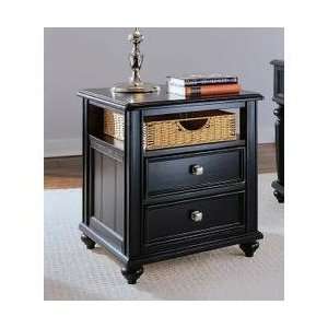  Black Camden Accent Table with Basket   Lea American Drew 