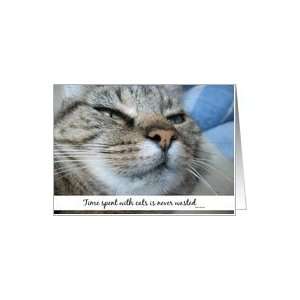 Sleepy cat Card