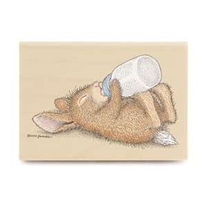 House Mouse Mounted Rubber Stamp Sleepy Head 