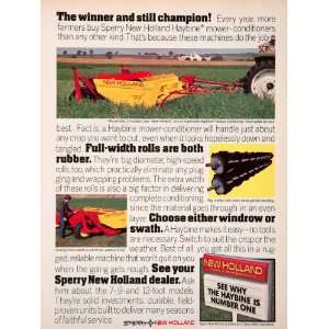 1976 Ad New Holland Haybine Sperry Mower Conditioner Household Tool 