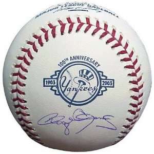 Roger Clemens Autographed New York Yankees 100th Anniversary Baseball