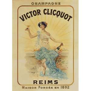  CHAMPAGNE VICTOR CLICQUOT REIMS 1892 FRANCE FRENCH VINTAGE 