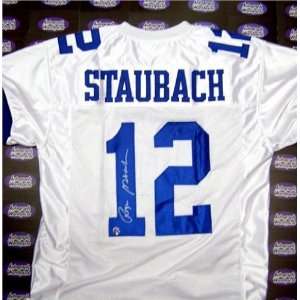  Roger Staubach Autographed/Hand Signed Football Jersey 