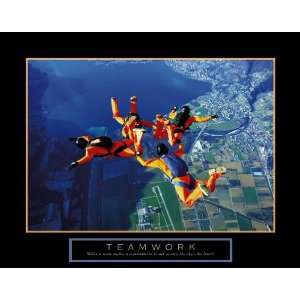  Teamwork (Skydivers) Inspirational / Motivational Posters 