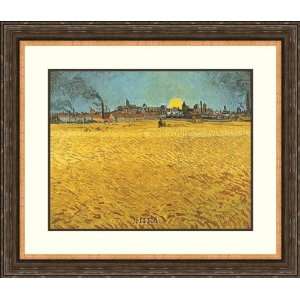 Cornfields Near Arles by Vincent Van Gogh   Framed Artwork  