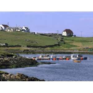 Houses and Boats, Out Skerries, Shetland Islands, Scotland, United 