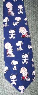   SNOOPY Dress Tie 100% Silk Cute Collectible Gift Excellent Condton