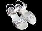 New Toddler Girl Lelli Kelly Clic Clac Silver Sandal Shoe Heel Size 9 