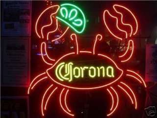 D103 corona crab neon light sign beer bar store display  