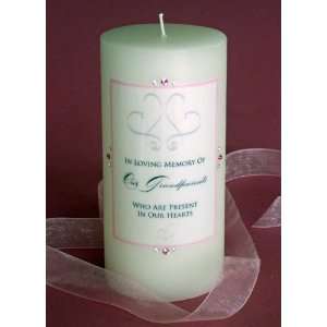  Two Hearts Expression Swarovski Crystal Memorial Candle 