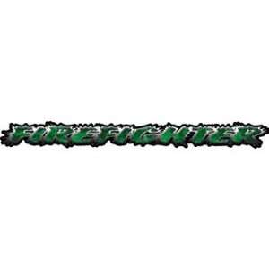  Firefighter Tailgate / Windshield Decal with Inferno Green 