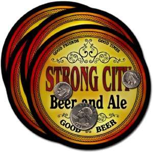  Strong City, KS Beer & Ale Coasters   4pk 