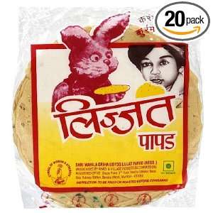 Lijjat Sindhi Masala Papad, 200 Gram Packages (Pack of 20)  