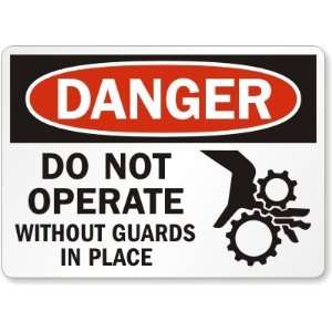 com Danger Do Not Operate Without Guards In Place (with hand & gears 