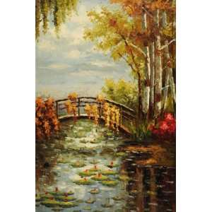   Painted Oil Canvas on Stretcher Bar 24x36   Free Ship