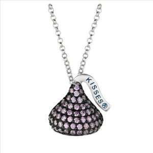  New wTag Hersheys Kisses Med Flat Back Amethyst CZ 