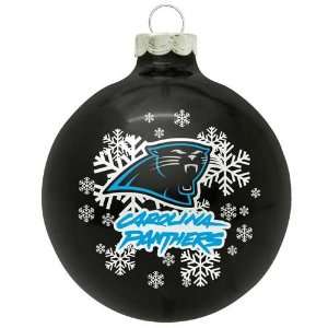  Carolina Panthers Small Painted Round Christmas Tree 
