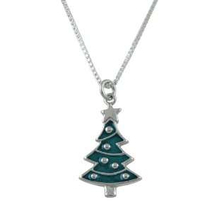  Silvermoon Sterling Silver Enamel Holiday Necklace 