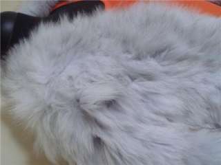 Beautiful Light Gray Fox Fur Scarf Warp  