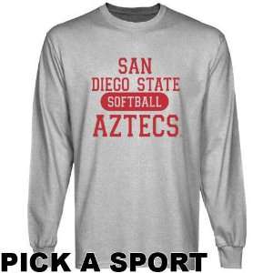 San Diego State Aztecs Ash Custom Sport Long Sleeve T shirt    