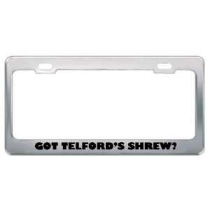 Got TelfordS Shrew? Animals Pets Metal License Plate Frame Holder 