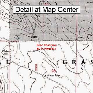 USGS Topographic Quadrangle Map   Reno Reservoir, Colorado (Folded 
