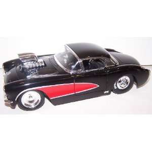   with Blown Engine 1957 Chevy Corvette in Color Black Toys & Games