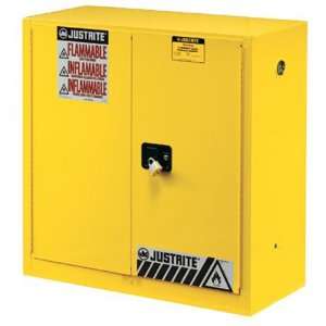  Justrite Flammable Cabinet With Self Close Double Door 30 