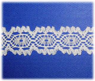YARDS   STRONG WHITE COTTON/CLUNY CROCHET LACE TRIM  