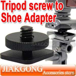 CAMERA 1/4 Tripod screw to Flash Shoe Mount Adapter  