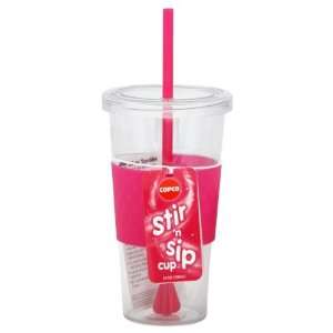   Eco first Sierra Tumbler, Stir N Sip Cup, Hot Pink, 1 Cup (Pack of 2