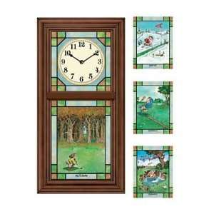 The Joys of Golf Stained Glass Clock by Gary Patterson 