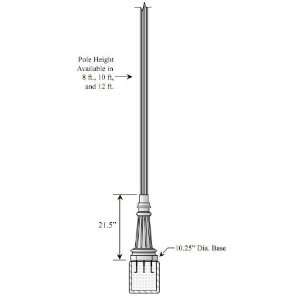  3 inch Diameter Fluted Cast Aluminum Commercial Light Pole 