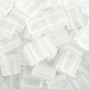  Matte Transparet Clear Frost Tila Beads 7.2 Gram Tube By 