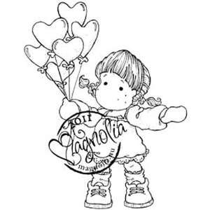   Sweet Crazy Love Cling Stamp Tilda With Heart Balloons